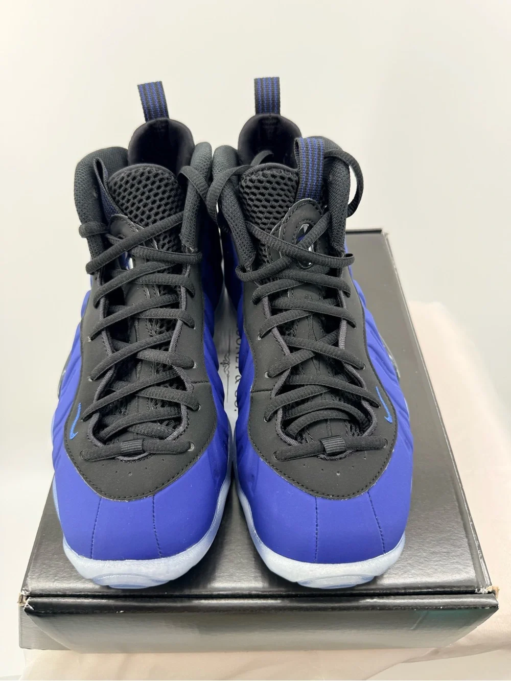 Nike Air Foamposite Youth Size 6Y Royal Blue Black Icy Sole New